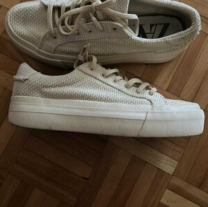 Zara Uni Sex Cream Textured Sneakers